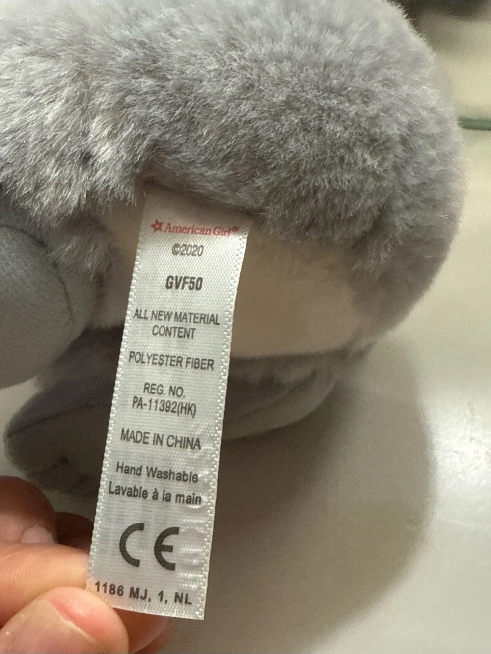American Girl Gray and White Koala Plush Toy